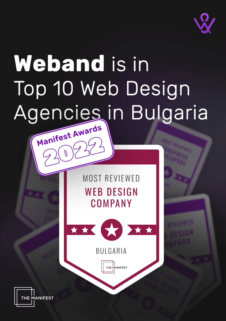 Weband in the Top 10 Web Design Companies in Bulgaria.